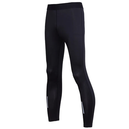 Compression Running Tights – Men's Reflective Striped Leggings