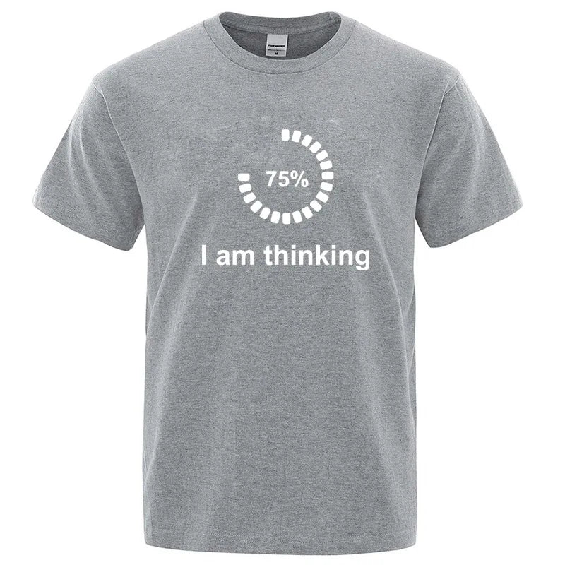 I'm Thinking Graphic T Shirt Funny Cotton Blend Tee
