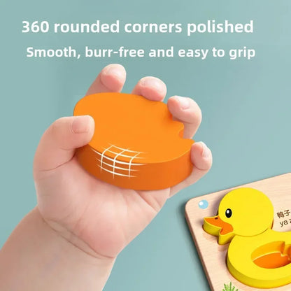 Montessori 3D Wooden Animal Puzzle for Kids