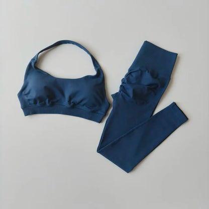 Women's Seamless Yoga Set – Sports Bra & High-Waist Leggings