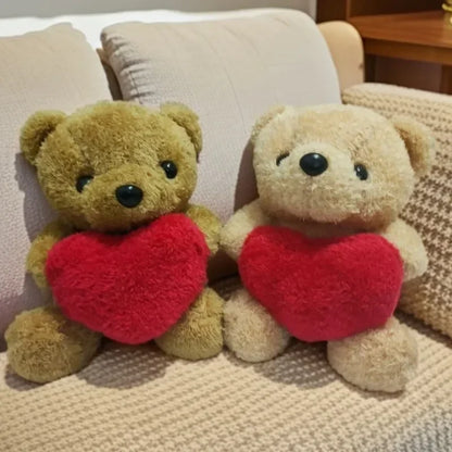 1 3 6pcs 20cm Heart Teddy Bear Plush Cuddly Stuffed Animal Holding Valentine S Day Christmas Gift