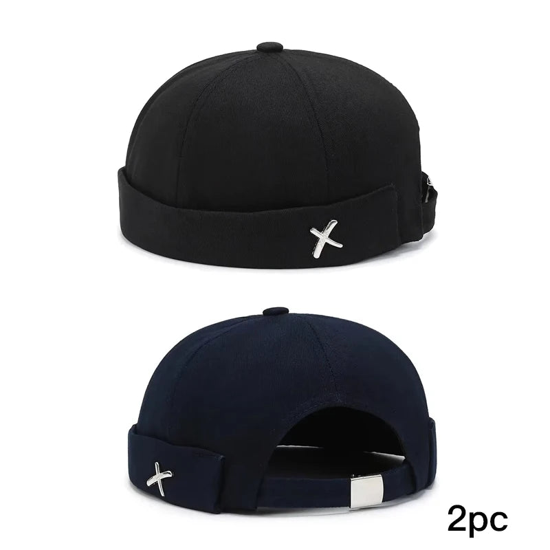 Docker Brimless Beanie Hat – Korean Streetwear Rolled Cap for Men & Women