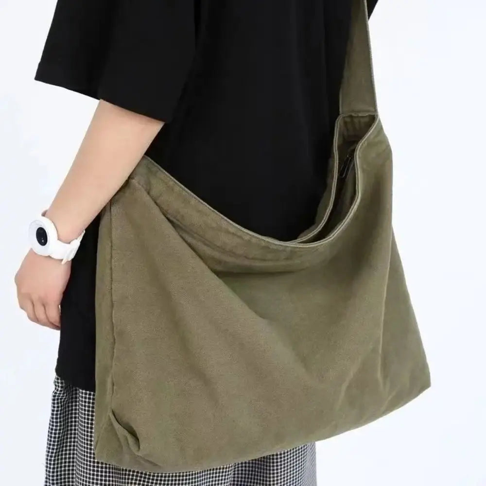Large Capacity Retro Canvas Messenger Bag – Unisex