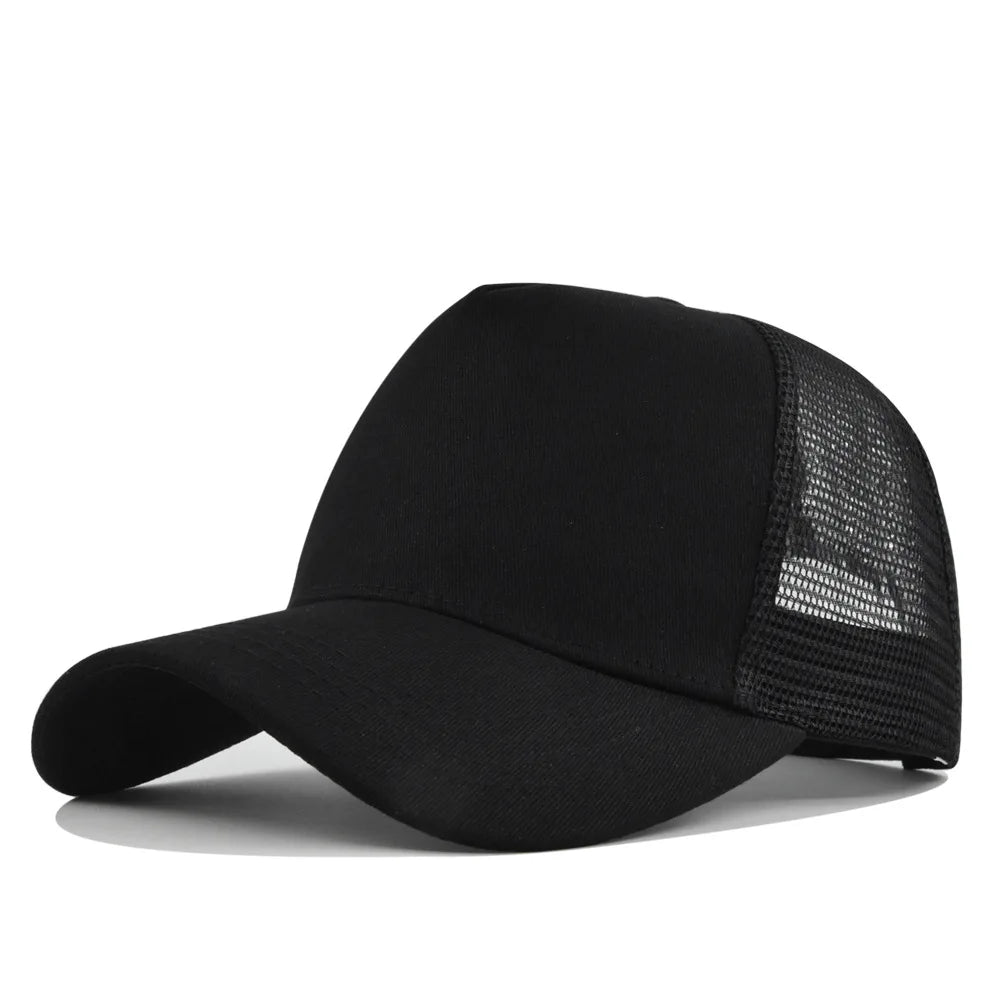 Custom Logo 5-Panel Mesh Trucker Baseball Cap – Men & Women