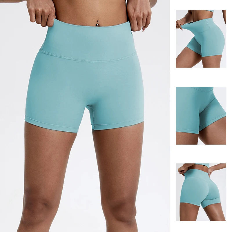 High-Waist Butt Lift Sports Shorts – Slim Fit Running & Cycling Shorts for Women