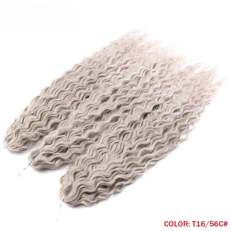 Idol 300g 22 Inch Ariel Curl Hair Water Wave Twist Crochet Synthetic Ombre Rainbow Color Braiding