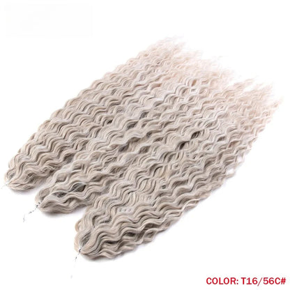 Idol 300g 22 Inch Ariel Curl Hair Water Wave Twist Crochet Synthetic Ombre Rainbow Color Braiding