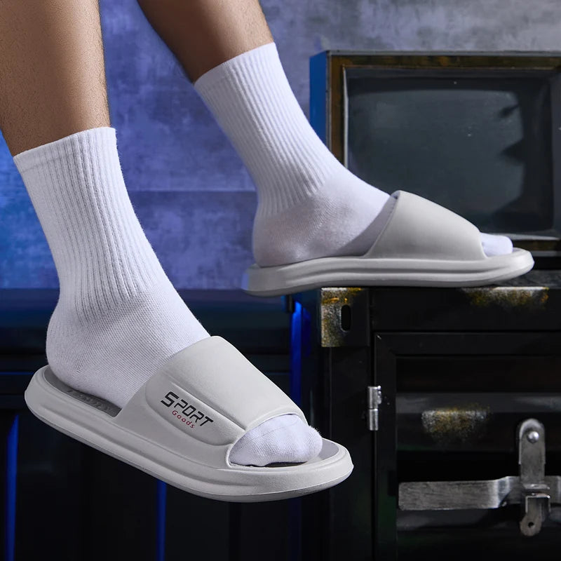 Big Size Summer Slippers Men Women Eva Soft Bottom Indoor Home Slides Sandals Light Beach Shoes Male