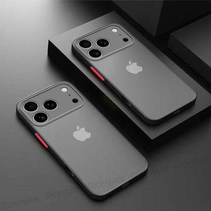 Armor Shockproof Matte Hard Case Iphone 17 Pro Max Air Cover Iphone17 Silicone Frosted Back
