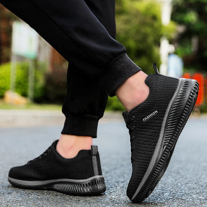 Men's Knit Running Sneakers – Lightweight Casual Athletic Shoes