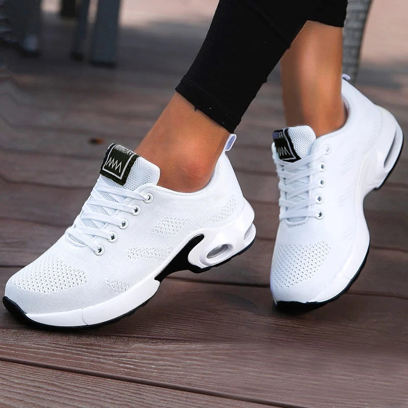 Women's Platform Mesh Sneakers – Breathable Chunky Sole Running Shoes