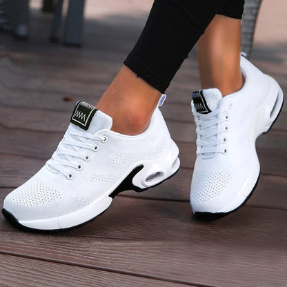 Women's Platform Mesh Sneakers – Breathable Chunky Sole Running Shoes
