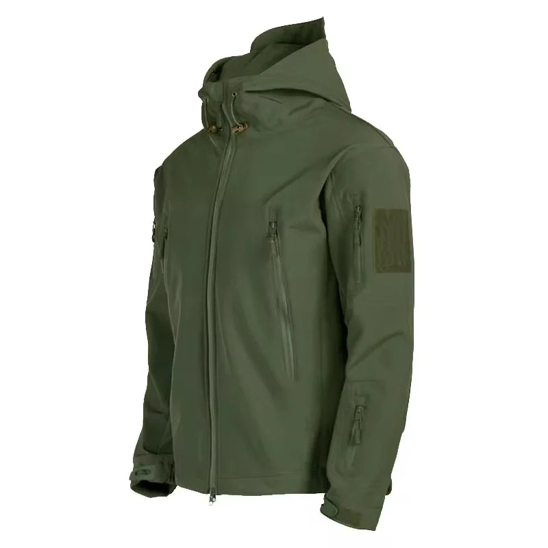 Men's Tactical Soft Shell Jacket – Military Waterproof Hoodie