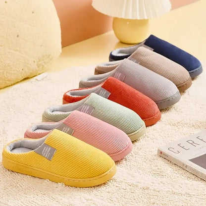 Women S Men Thick Soft Bottom Home Slippers Household Plush Anti-Slip Thermal Indoor Winter - Soft