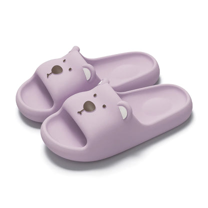 Pillow Rabbit Slippers Women Men House Slides Shower Sandals - Thick