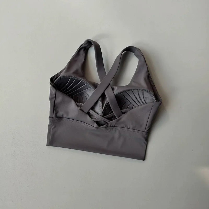 High-Impact Sports Bra – Shockproof Fitness Bra with Built-In Cup