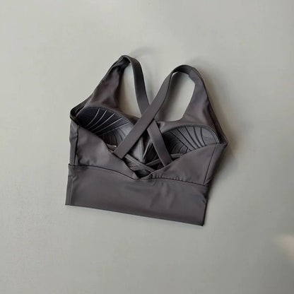 High-Impact Sports Bra – Shockproof Fitness Bra with Built-In Cup
