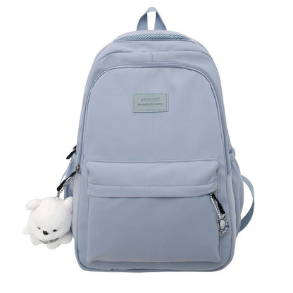 Cute Waterproof Laptop Backpack for Women – School & Travel Bag with Pendant