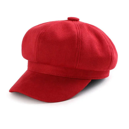 Suede Newsboy Baker Boy Cap – Unisex Casual Beret Hat