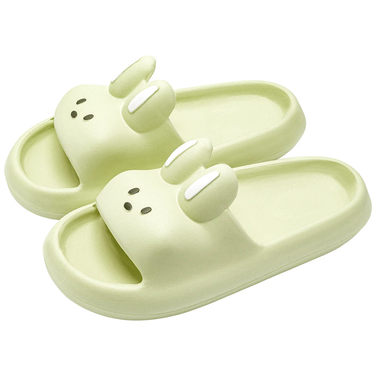 Pillow Rabbit Slippers Women Men House Slides Shower Sandals - Thick