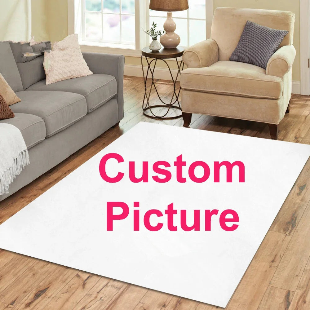 Custom Printed Rug – Personalized Area Rug with Your Photo, Text, or Logo