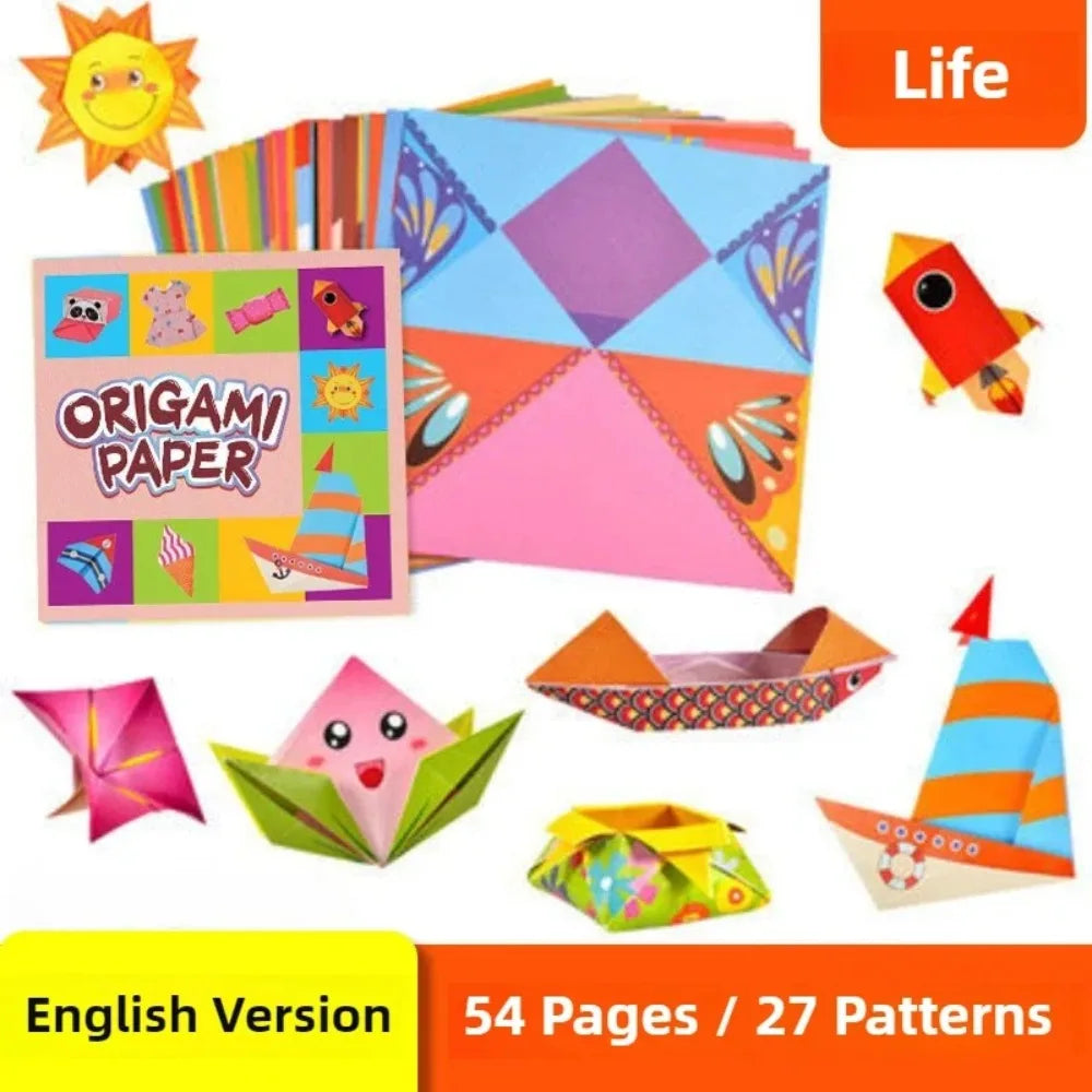 Kids Origami Paper Craft Kit – 54 & 108 Pages DIY Folding Book