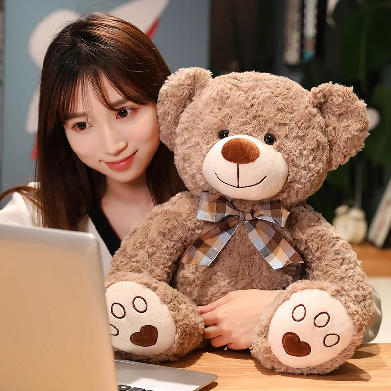 60cm Cute Classic Teddy Bear Plush Toys Kawaii Bow Tie Plushie Pillow Stuffed Soft Dolls Kids Girls