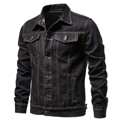 Men's Slim Fit Denim Jacket – Vintage Motorcycle Jean Coat