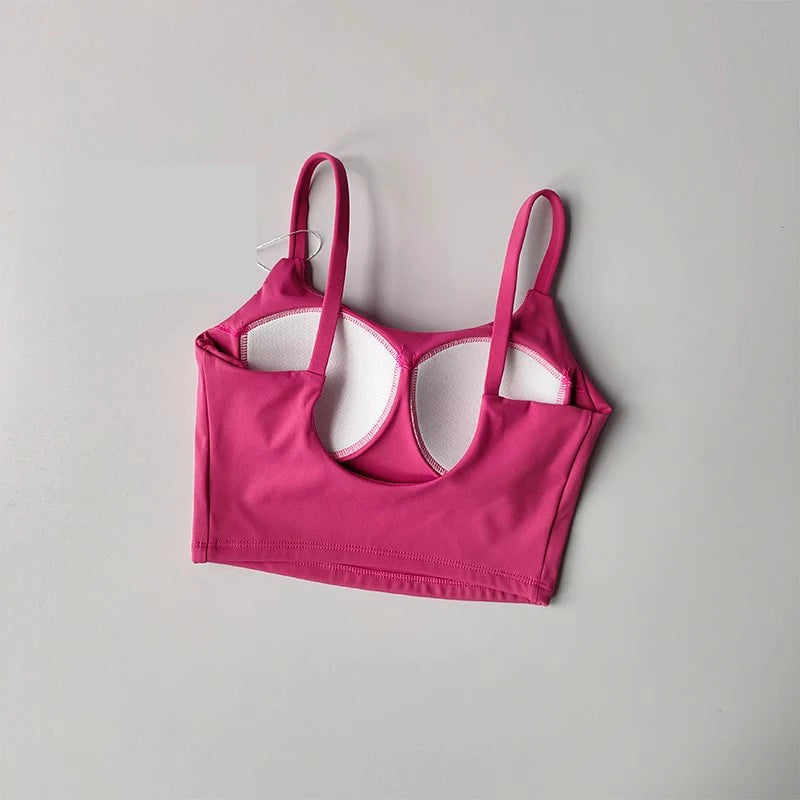 Women's Push-Up Sports Bra with Fixed Removable Pads
