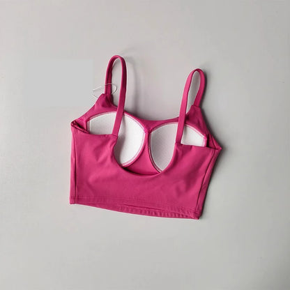 Women's Push-Up Sports Bra with Fixed Removable Pads