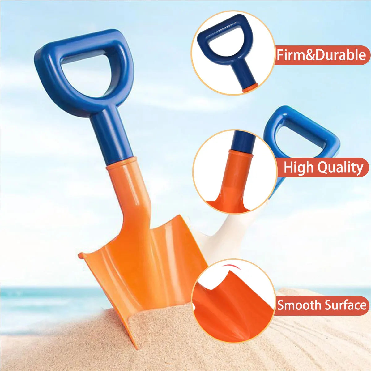 Kids Beach Sand Shovel & Folding Bucket – Outdoor Play Toy