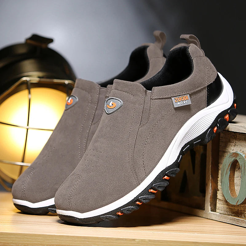 Men's Non-Slip Slip-On Hiking Shoes – Comfortable Outdoor Walking Sneakers
