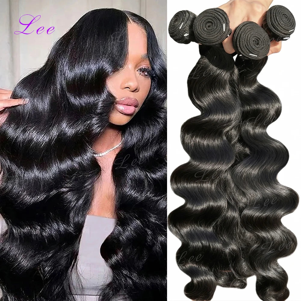 30 40 Inch Loose Wave Bundles 3 4 5pcs Raw Virgin Unprocessed Human Hair Brazilian Deep Extensions