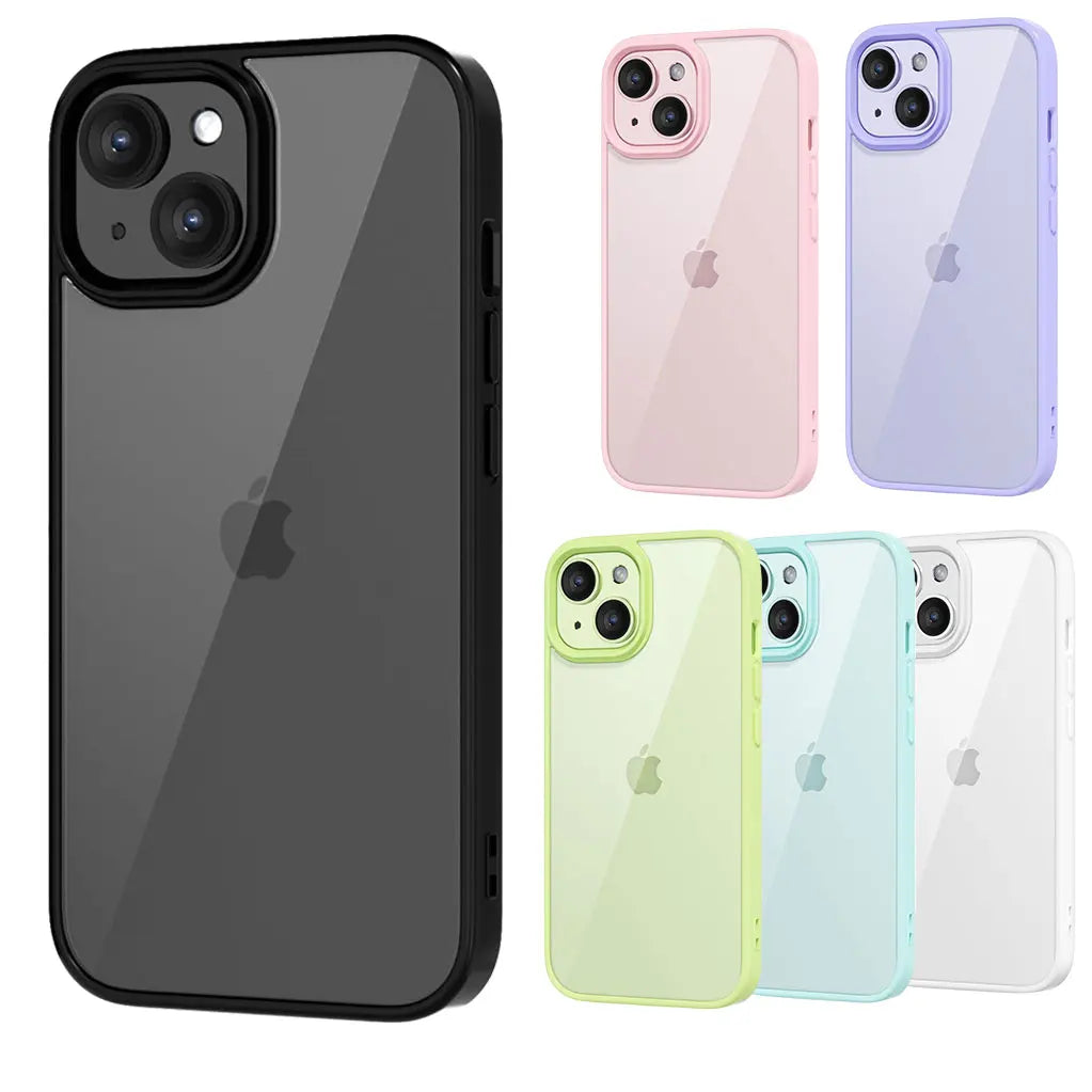Luxury Soft Transparent Case Iphone 16 15 14 13 12 11 Pro Max Mini Xs Se 7 8 Plus Candy Shockproof