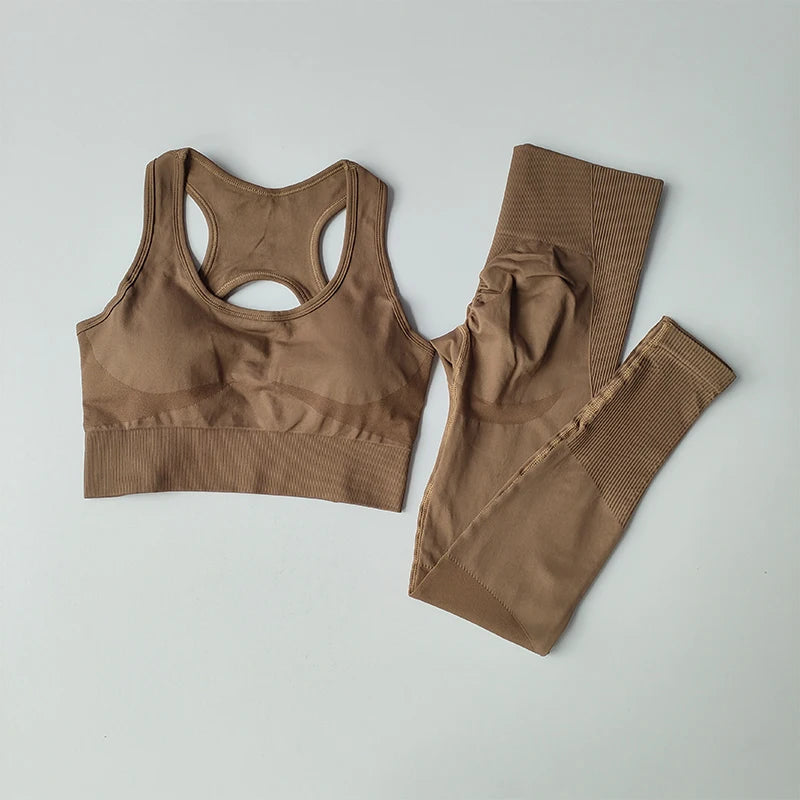 Women's 2-Piece Yoga Set – Sports Bra & High-Waist Leggings