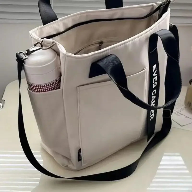 Casual Tote Bag Large Capacity Waterproof Nylon Shoulder Bag