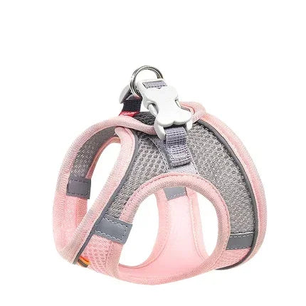 Breathable Mesh Dog Harness Vest – Adjustable No-Pull for Small Pets