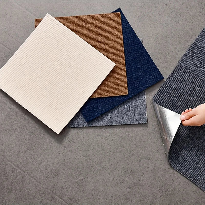 Self-Adhesive Carpet Tiles 30x30cm – Anti-Slip DIY Floor Mat for Office, Bedroom & Study