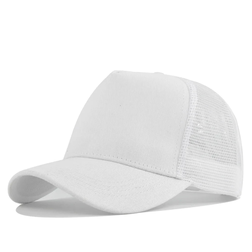 Custom Logo 5-Panel Mesh Trucker Baseball Cap – Men & Women