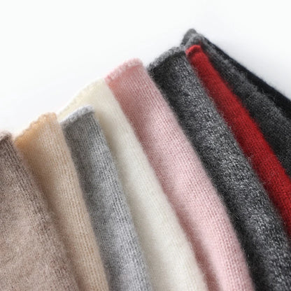 100% Cashmere Knit Beanie – Luxury Winter Hat for Women & Men