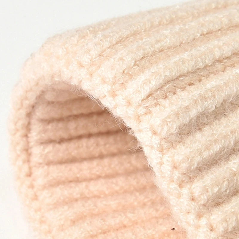 Winter Knit Beanie – Warm Thermal Running Hat for Outdoor Sports & Cycling