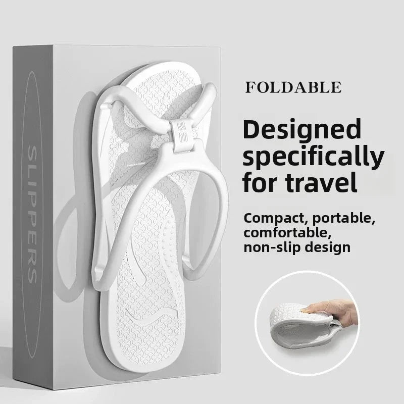 Foldable Travel Slippers – Ultra-Soft EVA Quick-Dry Flip Flops with Drainage Holes