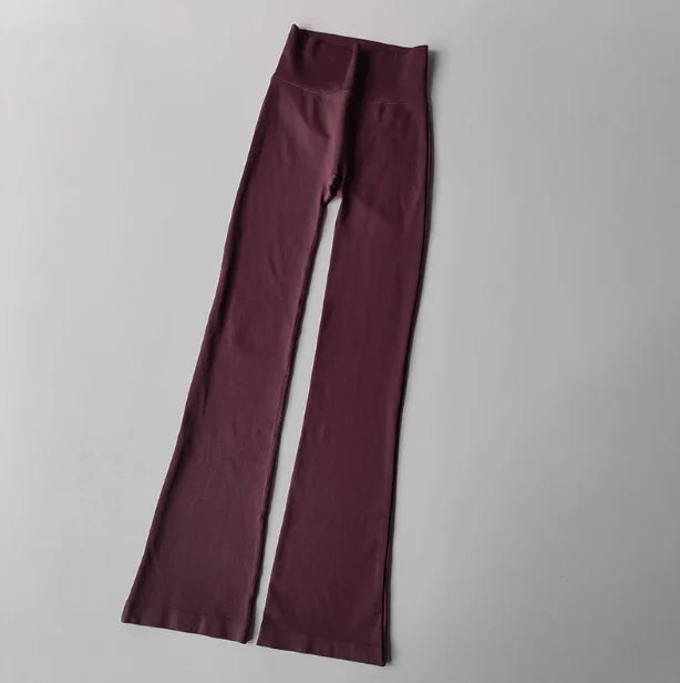 Women's Seamless High-Waist Flare Yoga Pants – Compression Leggings