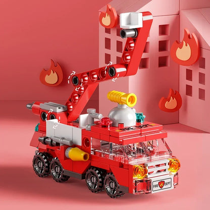 City Police Building Blocks Set – 6-in-1 Vehicle Construction Toy