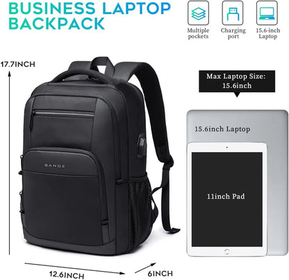 Laptop Backpack 15.6" with USB Charging Port – Waterproof Travel Bag