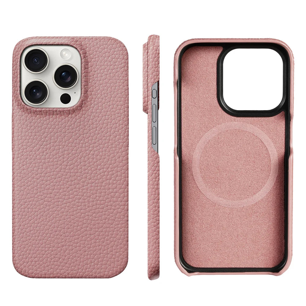Langsidi Magsafe Case Iphone 16 15 Pro Max Promax 15pro 16pro Natural Cowhide Leather Magnetic