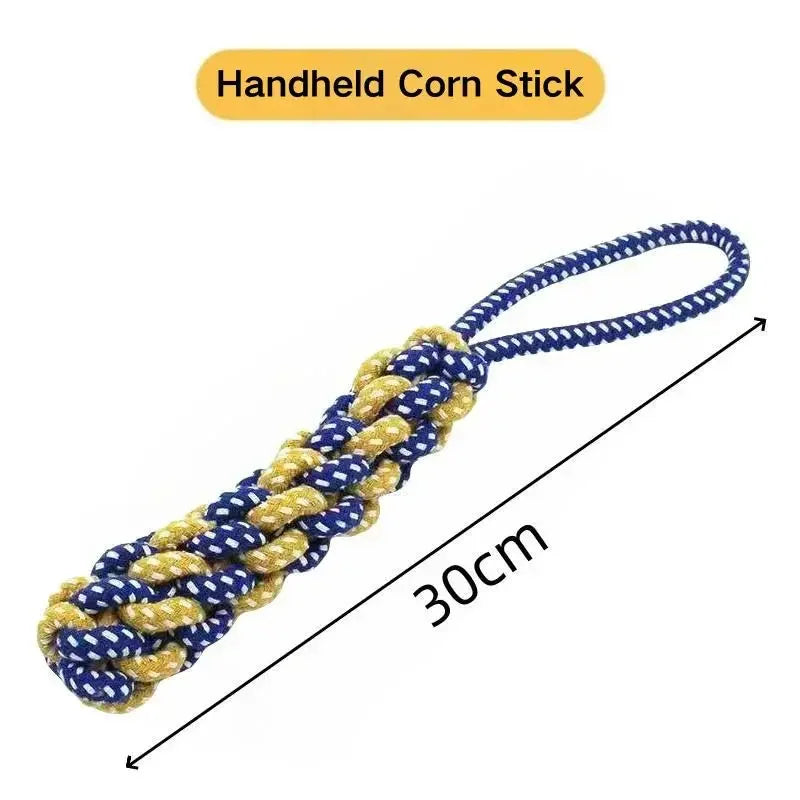 Dog Chew Toy – Plant-Dyed Cotton Rope, Teeth Cleaning
