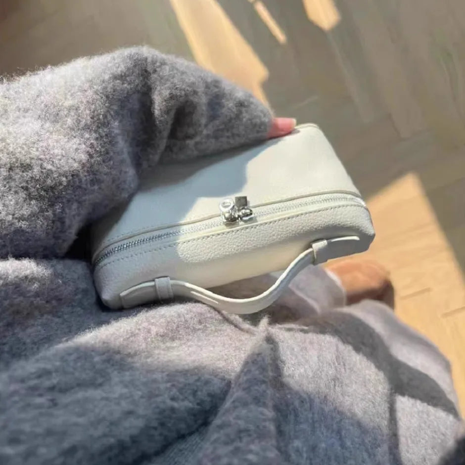 Mini Lychee Grain Leather Crossbody Bag for Women