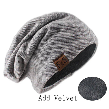 Knitted Slouchy Beanie Hat – Soft Unisex Skullcap for Men & Women