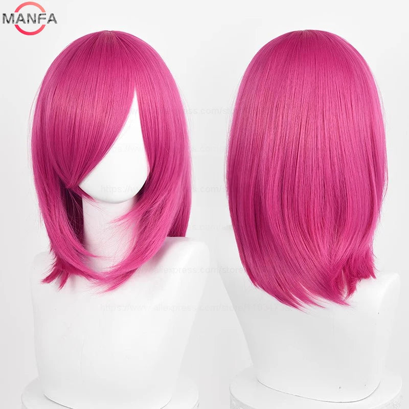 Anime Cosplay Wig - 40cm Medium Straight Wig with Bangs